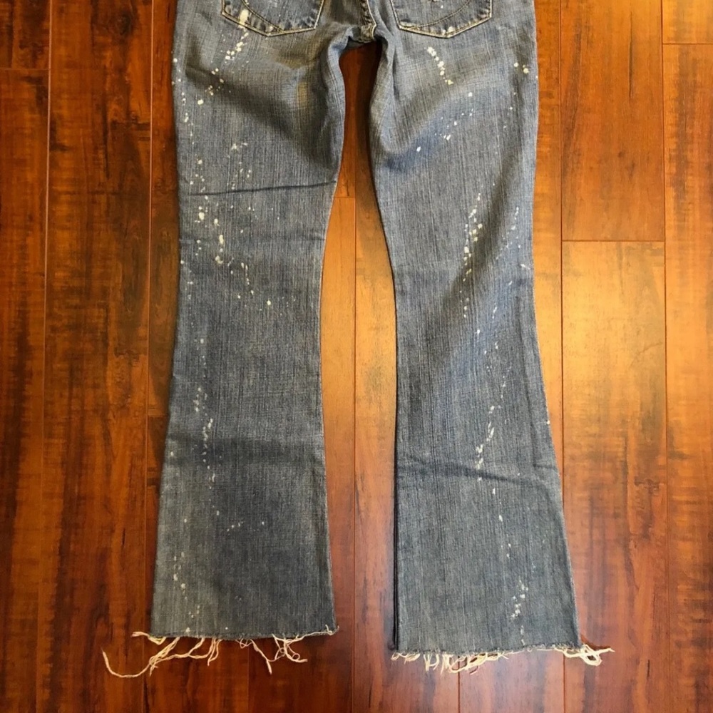 PAPER DENIM & CLOTH sz 26 Distressed DESTROYED Blue Denim Jeans - Picture 6 of 11